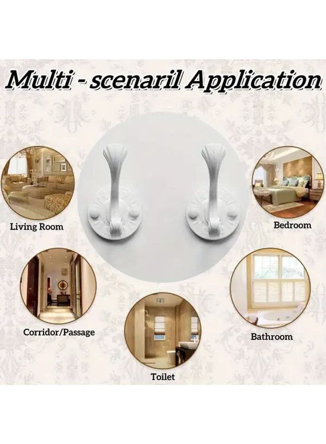 4Pcs Black Aluminum Alloy Wall Mounted Hooks Heavy Duty For Bathroom Closet Door Wardrobe - Image 5