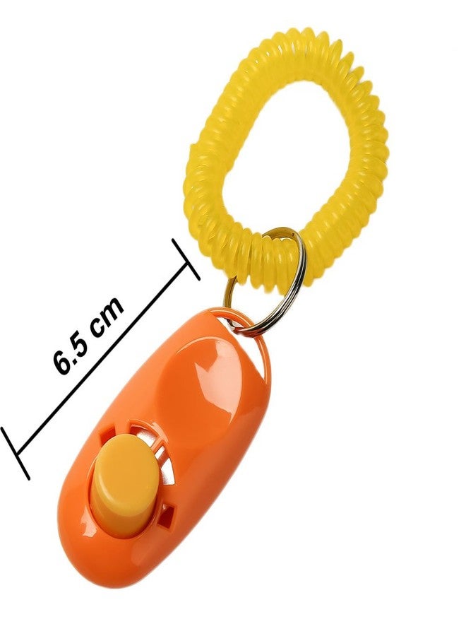 Sage Square Pet Training Clicker with Wrist Strap for Dog/Cat/Kitten/Puppy/Bird (Orange) - Image 4