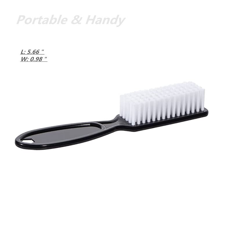 SQULIGT Handle Grip Nail Cleaning Brush, Hand Fingernail Cleaner Brush Manicure Tools Scrub Cleaning Brushes for Toes and Nails (8Pcs, Black) - Image 2