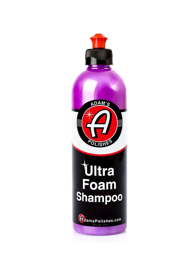 Adam's Polishes - Adam's Ultra Foam Shampoo 16oz - Our Most Sudsy Car Shampoo Formula Ever pH Neutral Formula for Safe Spot Free Cleaning Ultra Slick Formula That Wont Scratch or Leave Water Spots. - Image 1
