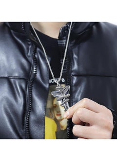 Generic Silver Stainless Steel Kobe Commemorative Necklace  Fashionable Souvenir to Honor the Basketball Star  - Image 2