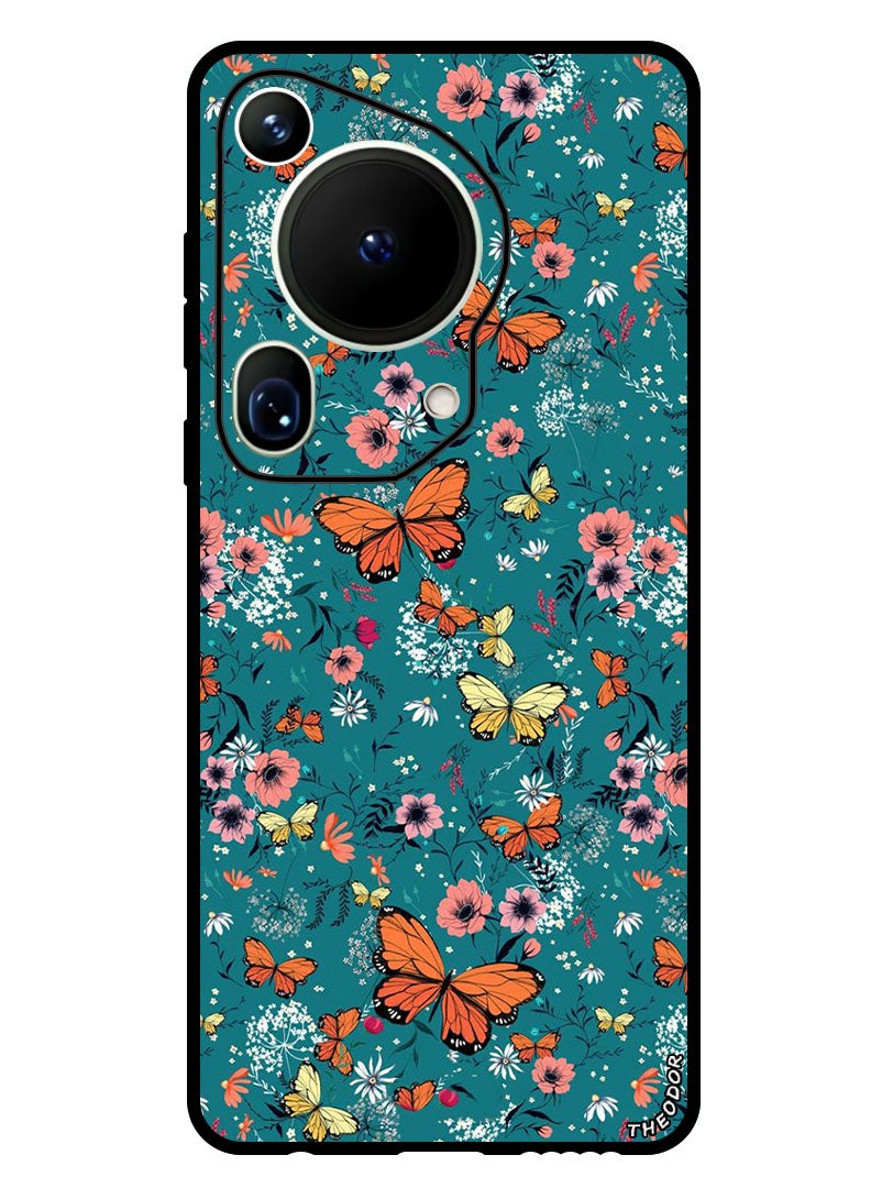 Theodor Protective Case Anti Scratch Shock Proof Bumper Cover For Huawei Pura 70 Ultra Butt Flowers - Image 1