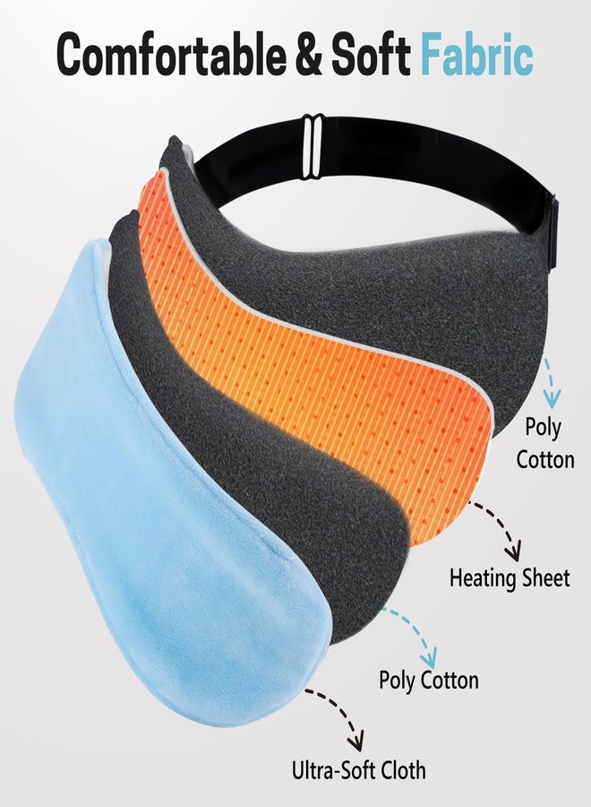 Aurya Heated Eye Mask for Dry Eyes, Stye and Migraines, Warm Eye Compress Mask with 3 Temp Settings & Washable Cover, Eye Mask for Chalazion, Blepharitis Relieves - Image 5