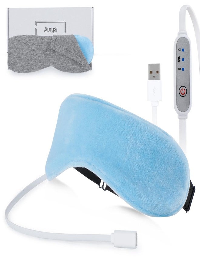 Aurya Heated Eye Mask for Dry Eyes, Stye and Migraines, Warm Eye Compress Mask with 3 Temp Settings & Washable Cover, Eye Mask for Chalazion, Blepharitis Relieves - Image 2