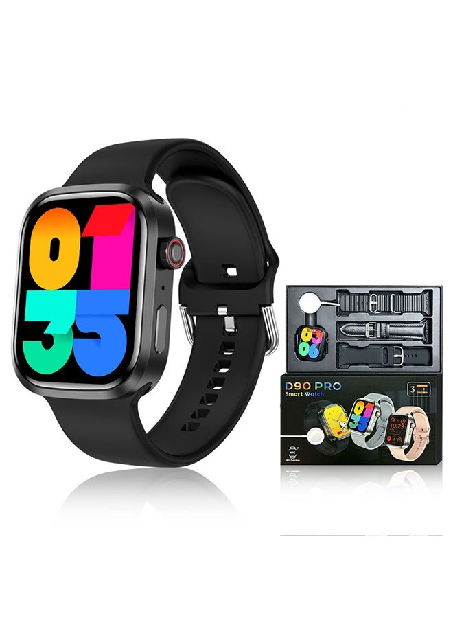 Smart Watch for Men Women, 2.3inch Screen Fitness Tracker Sport Watch Sleep Monitor Pedometer Smartwatch for Android IOS,Black - Image 2