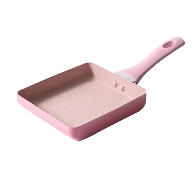 Tamagoyaki Pan Prevent Stick Mini Japanese Omelette Pan Breakfast Flat Pan for Kitchen Accessories Pink 15x18cm / 5.9x7.1in - Image 1