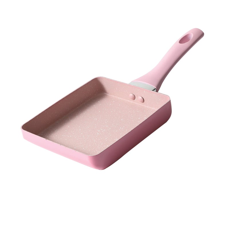 Tamagoyaki Pan Prevent Stick Mini Japanese Omelette Pan Breakfast Flat Pan for Kitchen Accessories Pink 15x18cm / 5.9x7.1in - Image 4