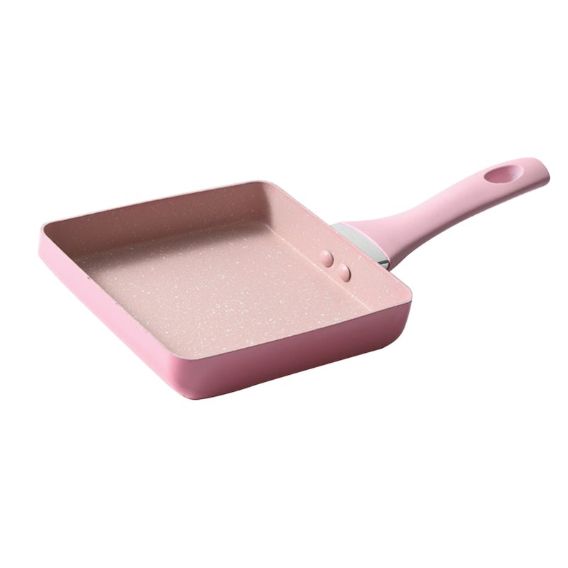 Tamagoyaki Pan Prevent Stick Mini Japanese Omelette Pan Breakfast Flat Pan for Kitchen Accessories Pink 15x18cm / 5.9x7.1in - Image 3