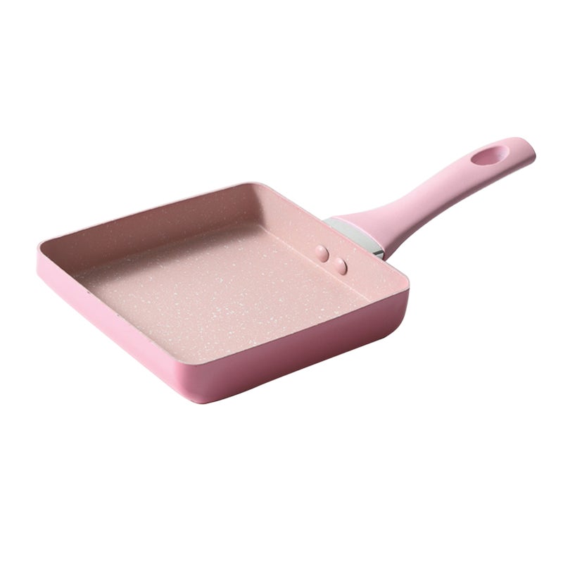 Tamagoyaki Pan Prevent Stick Mini Japanese Omelette Pan Breakfast Flat Pan for Kitchen Accessories Pink 15x18cm / 5.9x7.1in - Image 2