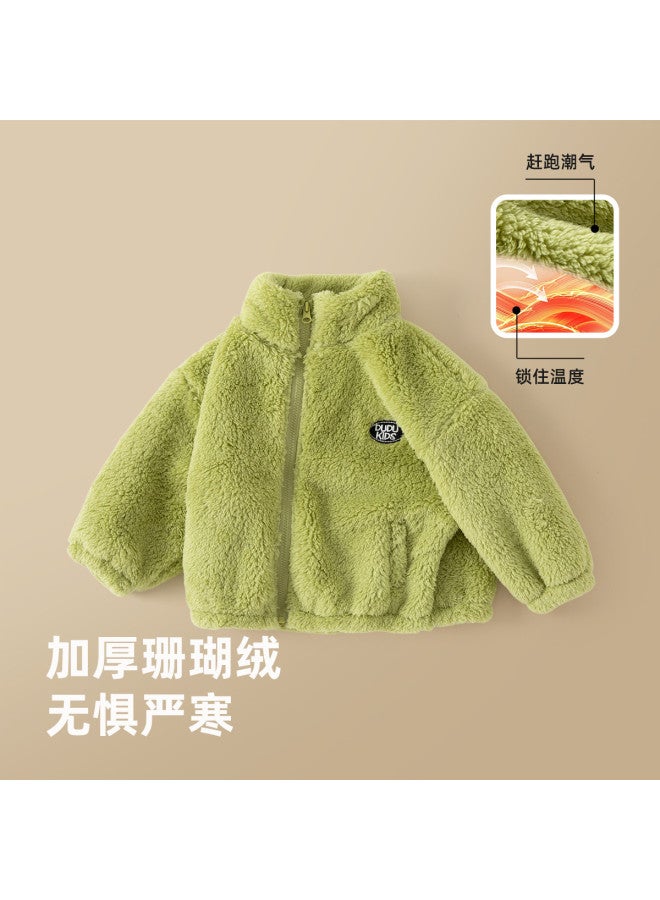 Doodle Home kids' Fleece-lined Winter Jacket - Thickened Warm Coat For Boys & Stylish Winter Outfit For Girls - Image 2