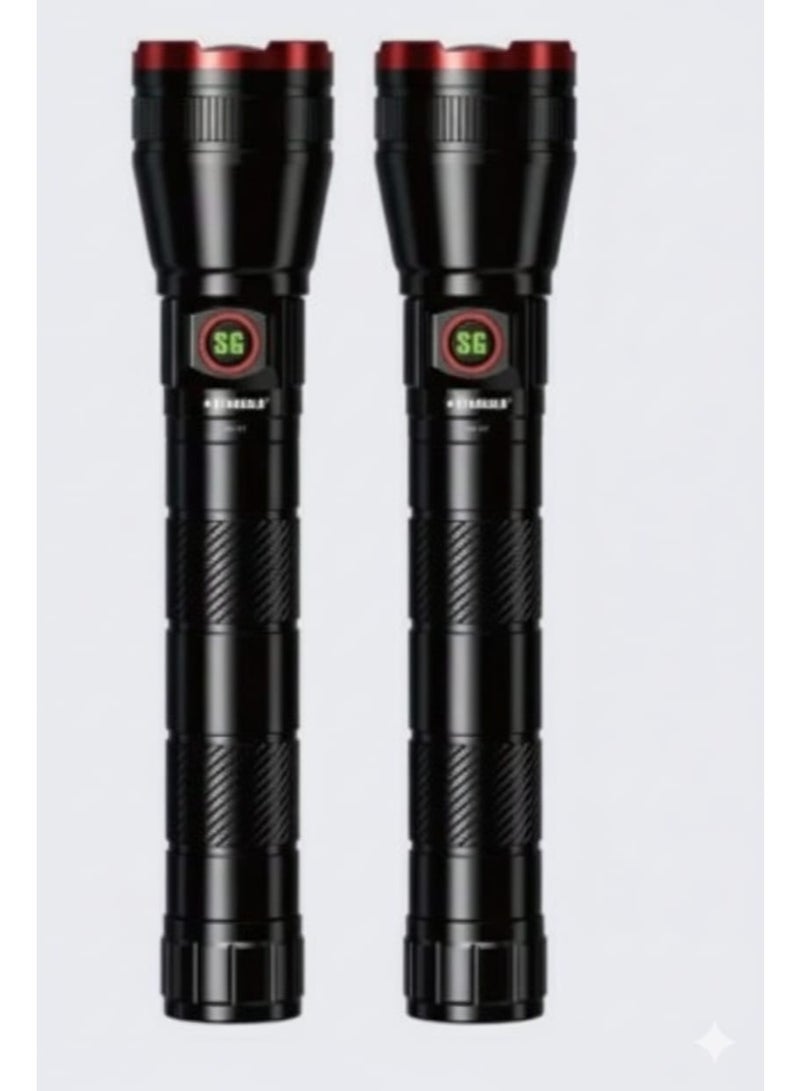 Stargold 2 IN 1 Stargold Emergency Torch Light Rechargeable LED Flashlight - Image 1