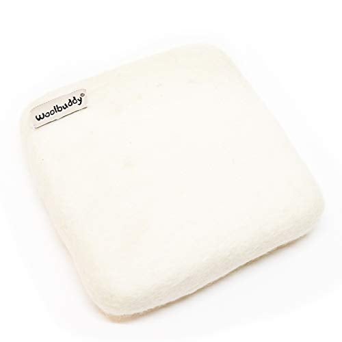 Woolbuddy Needle Felting Pad - Durable Wool Mat for Craft Projects, Foam Alternative, 6"x6"x1.5" (White) - Image 1
