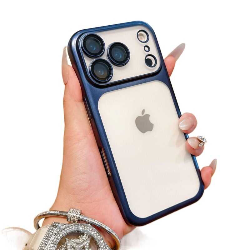 غطاء واقي بPC لـ iPhone 17 / 17 Air / 17 Pro / 17 Pro Max مع حماية من السقوط وتغطية كاملة مع مقاوم للصدمات مع ملمس ناعم مع ملمس غير لامع باللون أزرق باللون الأزرق - Image 1