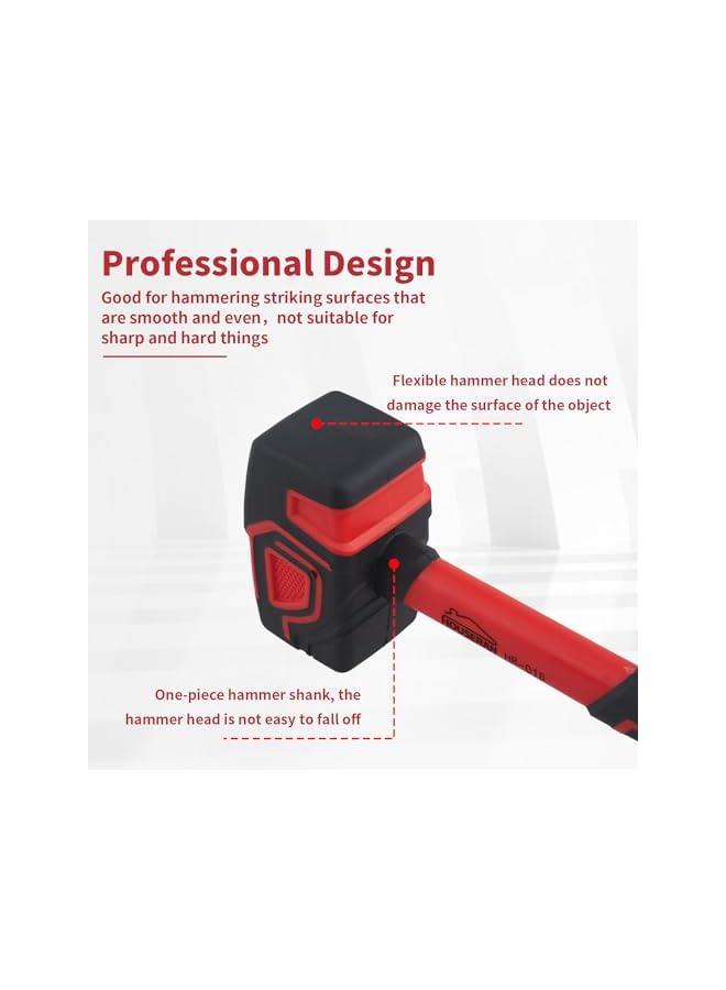 PROMASS 3-Piece Rubber Mallet Set, 10oz Rubber Mallet, 20oz Rubber Mallet Hammer, 36oz Rubber Hammer, Heavy Duty Rubber Hammer Mallet with Rubber Handle, Soft Hammer for Flooring, Soft Blow Tasks - Image 3