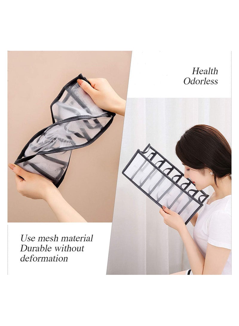 dreamons link Dreamons Link Thickening 3Pcs Collapsible Storage Boxes Bra Underwear Closet Organizer Foldable Container Case, Grey Upgrade Thickening  - Image 5