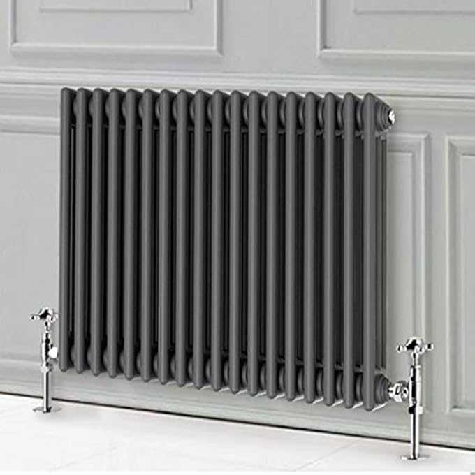 B&Z 4X DUAL ARM TRADITIONAL COLUMN RADIATOR BRACKETS (ANTHRACITE) WITH FREE SCREWS (100MM (A) X 70MM (B), ANTHRACITE) - Image 3