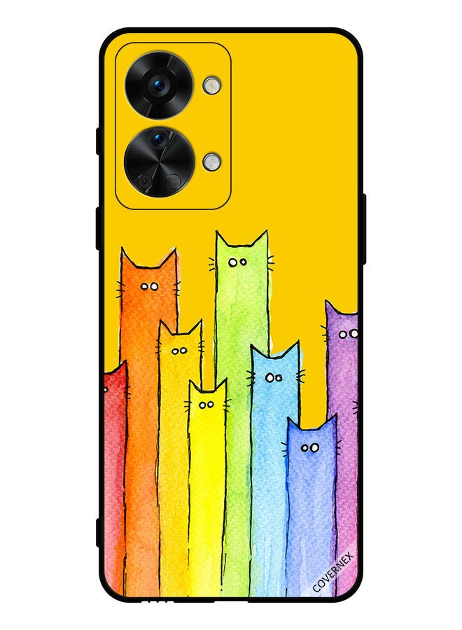 Covernex Protective Case Cover For OnePlus NORD 2T Cat Puppet Art - Image 1