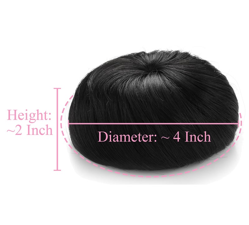 Onedor Synthetic Fiber Hair Extension Chignon Donut Bun Wig Hairpiece (4# - Dark Brown) - Image 3