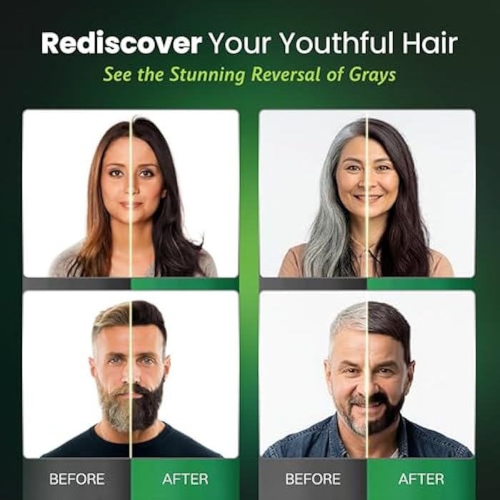 BIOGREEN ROOTS Ammonia-Free & Paraben Free Herbal Hair Shampoo – Natural Hair Dye Shampoo for Women & Men – Nourishing Color & Eco Aroma & Herbal Bliss – Covers Gray – Brown Black (20 sachets x 25 ml) - Image 3