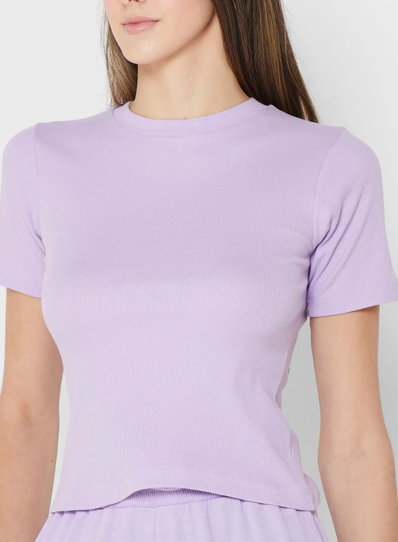 Ginger Basics Henley Ribbed T-Shirt