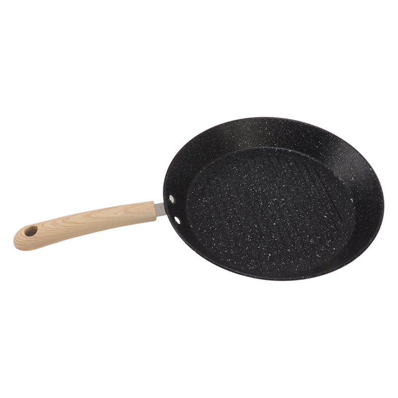 Round Frying Pan Universal Nonstick Flat Bottom Iron Grill Pan for Meat Steak Fish Breakfast - Image 2