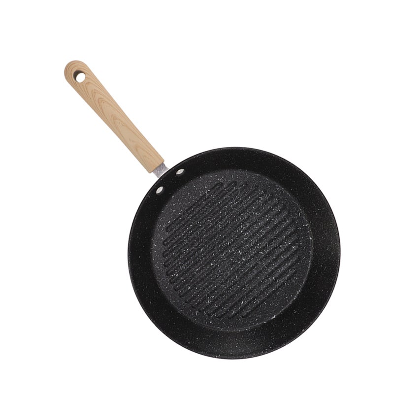 Round Frying Pan Universal Nonstick Flat Bottom Iron Grill Pan for Meat Steak Fish Breakfast - Image 5