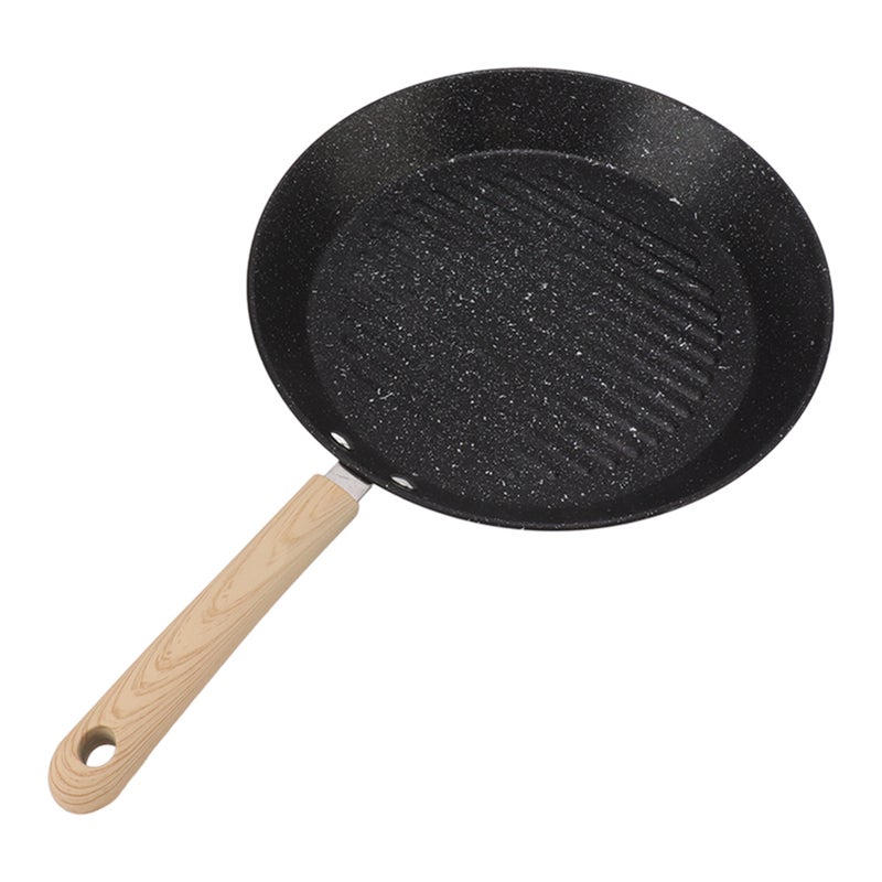 Round Frying Pan Universal Nonstick Flat Bottom Iron Grill Pan for Meat Steak Fish Breakfast - Image 3