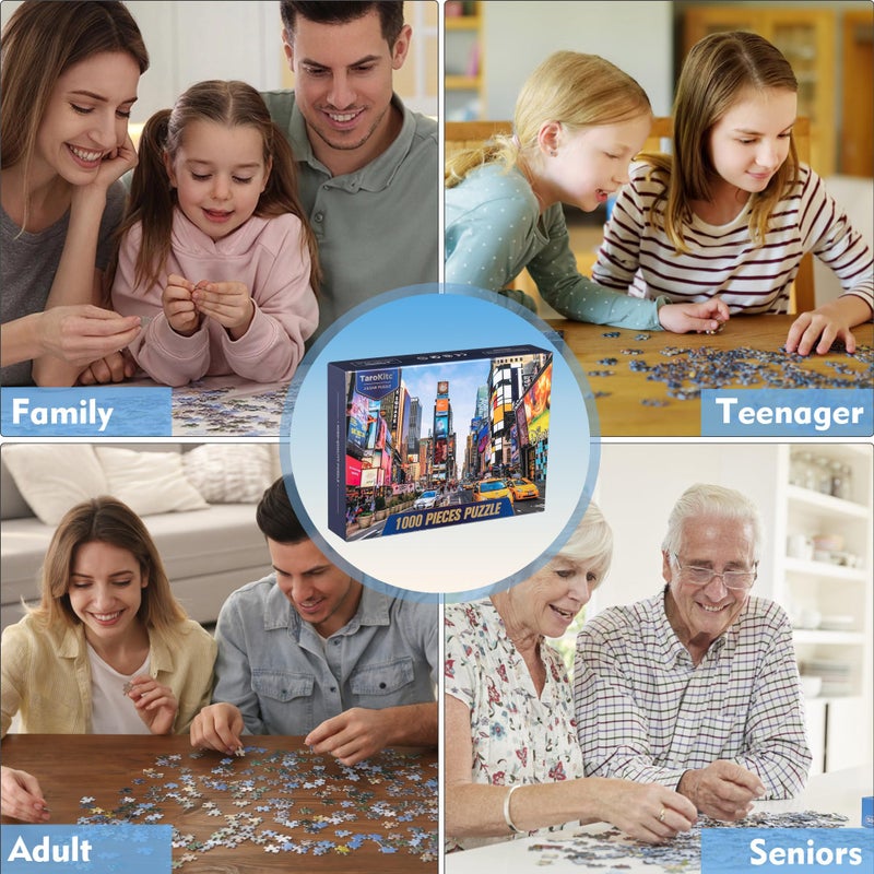 TaroKitc Jigsaw Puzzle - 1000 Piece Jigsaw Puzzles for Adults, Family Game - New York City - 27 x 20 Inches - Challenging Family Activity Perfect for Game Nights, Ideal for Her Him - Image 4