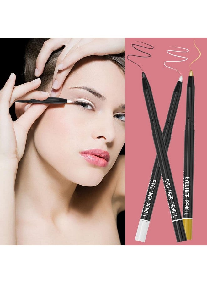 Kaiqikaixi 12 Kinds Of Color Eyeliner Pen, Eyebrow Pen,Eye Shadow Pencil, Lip Line Pen, Eyelid Pad, Pencil Makeup Set Tool 12Pcs (Multicolor) - Image 4