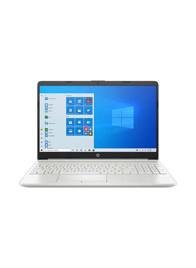 HP لابتوب نوت بوك طراز 15-dw3005wm بشاشة مقاس 15.6 بوصة بدقة كاملة الوضوح بمعالج كور i5-1135G7 بذاكرة رام 8 جيجابايت ومحرك أقراص SSD بسعة 512 جيجابايت وبطاقة رسومات إنتل آيريس Xe ونظام ويندوز 10، إصدار عالمي الإنجليزية/العربية فضي - Image 1