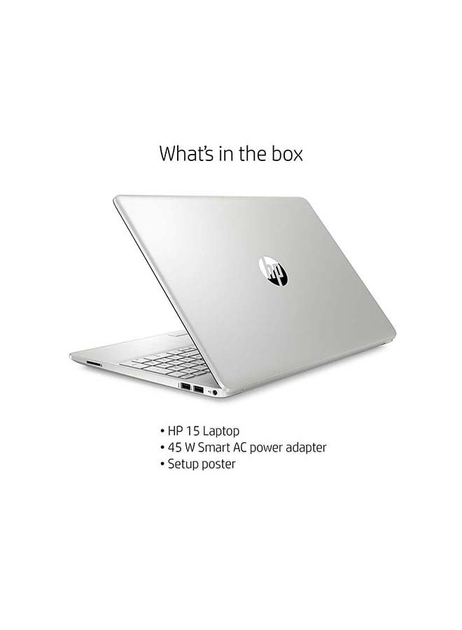 HP لابتوب نوت بوك طراز 15-dw3005wm بشاشة مقاس 15.6 بوصة بدقة كاملة الوضوح بمعالج كور i5-1135G7 بذاكرة رام 8 جيجابايت ومحرك أقراص SSD بسعة 512 جيجابايت وبطاقة رسومات إنتل آيريس Xe ونظام ويندوز 10، إصدار عالمي الإنجليزية/العربية فضي - Image 3