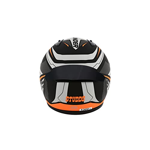 Studds Thunder Full Face Helmet D4 with Clear Visor (Matt Black N10, L) - Image 4