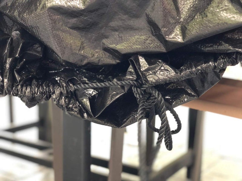 Dry Top 6' x 6' Dry Top Black Drawstring 8-mil Poly Tarp Item #500660 - Image 4