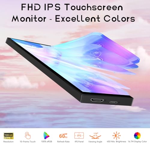 AISHICHEN Upgraded 8.8 Inch Small Touchscreen Monitor, PC Temperature Display, PC Sensor Panel Display, IPS USB Mini Screen for Raspberry Pi, AIDA64 CPU RAM Data Monitor ARGB Computer Case - Image 3