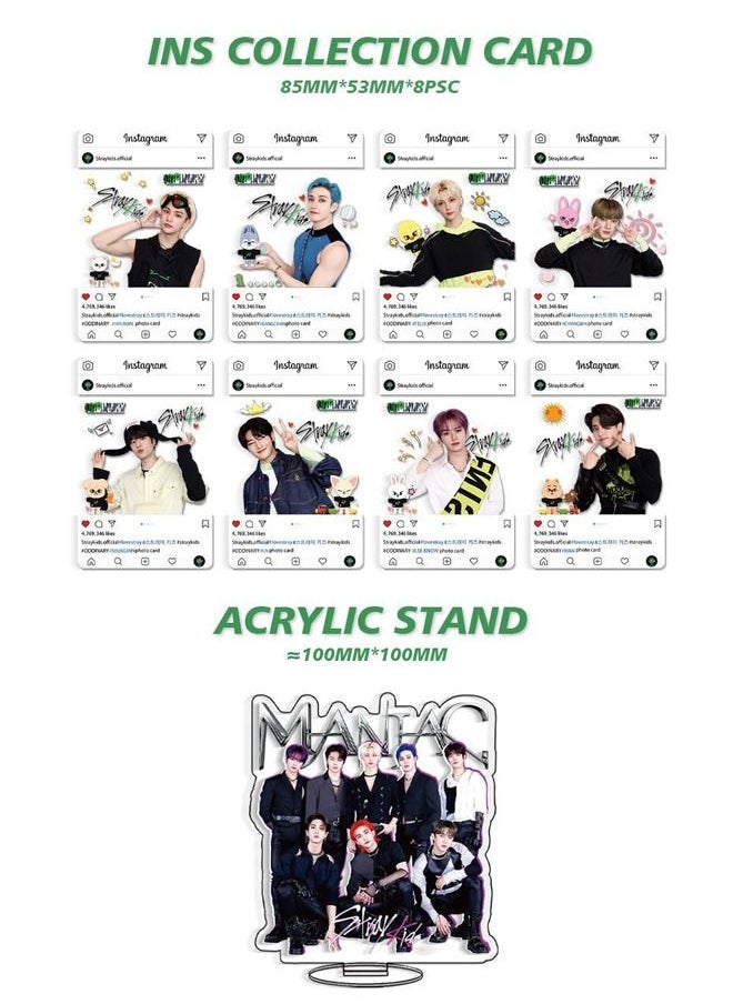 Generic Stray Kids Gift Box With Lomo Cards, Acrylic Stand, Hand Account Tape, Keychain, Lanyard, Stickers, Photo Card  - Image 3