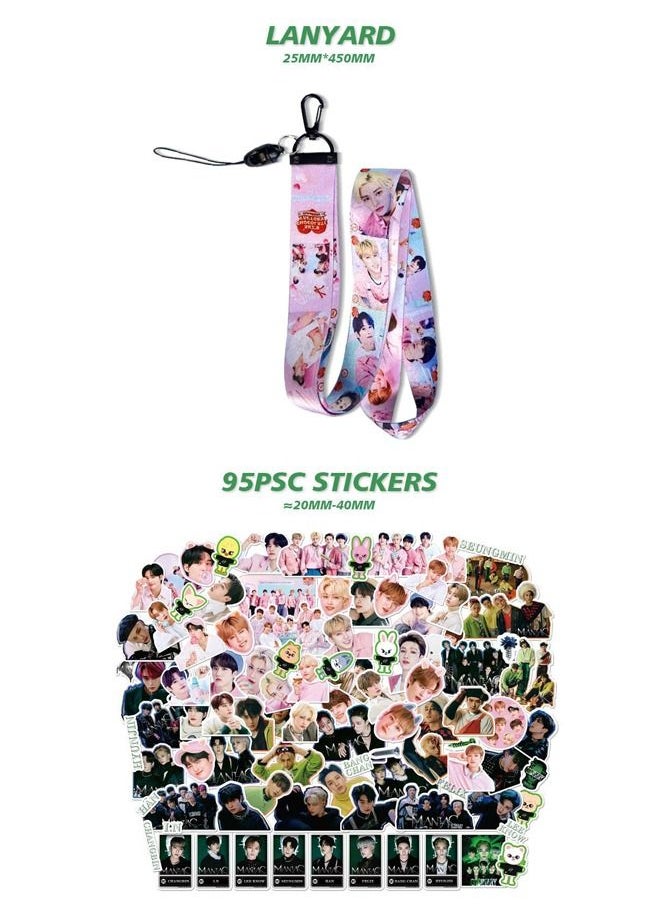 Generic Stray Kids Gift Box With Lomo Cards, Acrylic Stand, Hand Account Tape, Keychain, Lanyard, Stickers, Photo Card  - Image 5