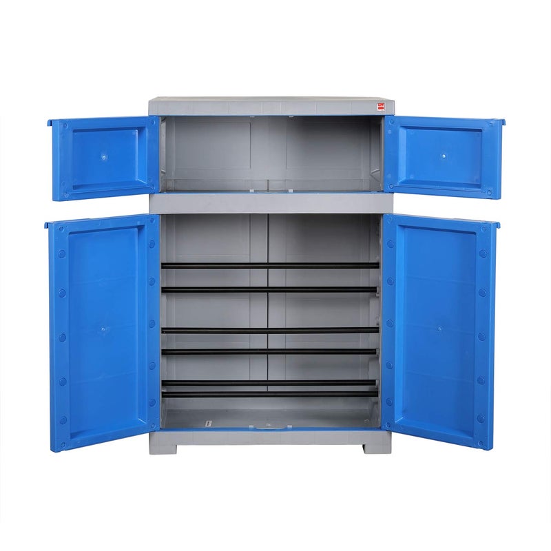 Cello Cello Novelty Dual Plastic Shoe Rack, Blue & Grey | Shoe Storage | Strong and Durable | Space Organizer | Shoe Rack for Living Room Home & Office | 3 Years Warranty - Manufacturing defect - Image 3