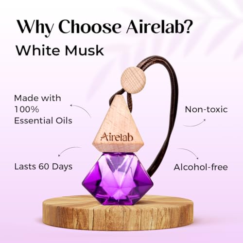 Airelab Car Air Freshener – Inspired by Baccarat rouge 540, Luxury Long Lasting Essential Oil Diffuser for Car Interior, Natural Odour Eliminator, Unisex Premium Car Perfume, Safe for Kids & Pets - Image 3