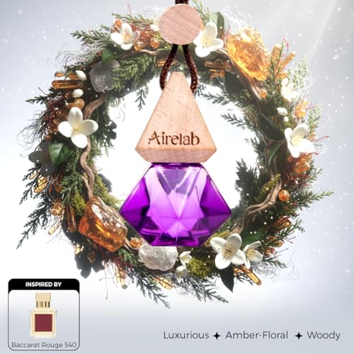 Airelab Car Air Freshener – Inspired by Baccarat rouge 540, Luxury Long Lasting Essential Oil Diffuser for Car Interior, Natural Odour Eliminator, Unisex Premium Car Perfume, Safe for Kids & Pets - Image 2