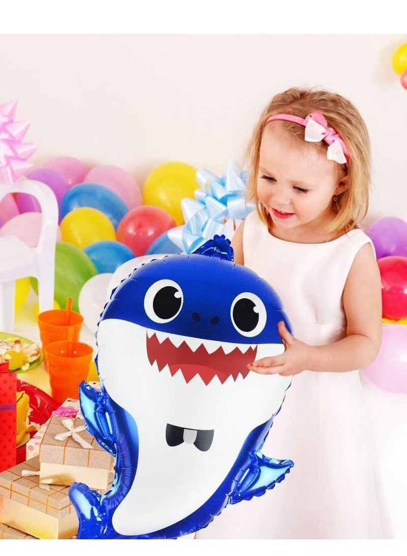 KASTWAVE Shark Baby Balloon Party Supplies Helium baby shark party for Sea World Kid Themed Birthday Decorations Shower Costumes 9Pcs - Image 4