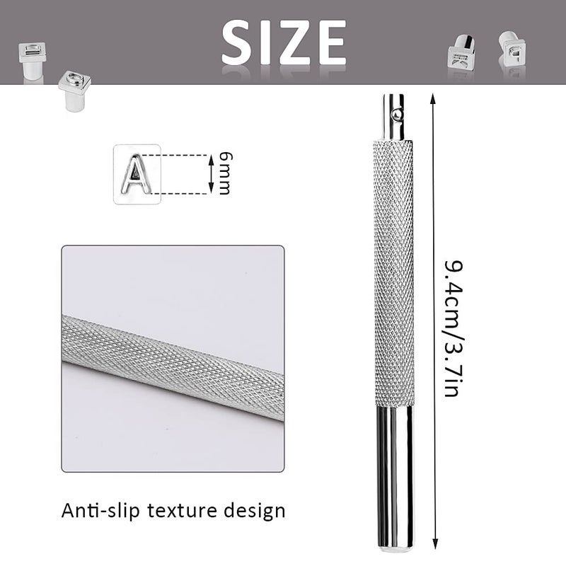 ZMAAGG 38 PCS Leather Stamping Tools, Leather Stamping Kit with 36pcs Letters and Numbers, Rubber Hammer for Leather Working - Image 3