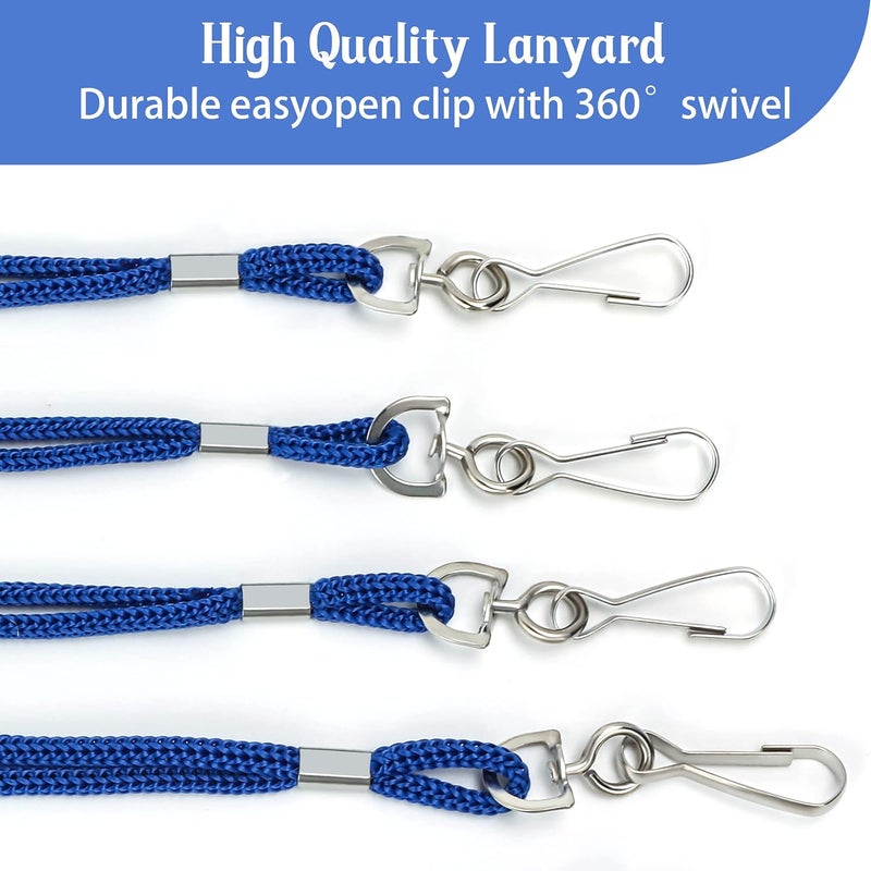 COTODO ID Blue Lanyards Safety Badge Lanyard 36" with Swivel Hook 100 Pack - Image 3