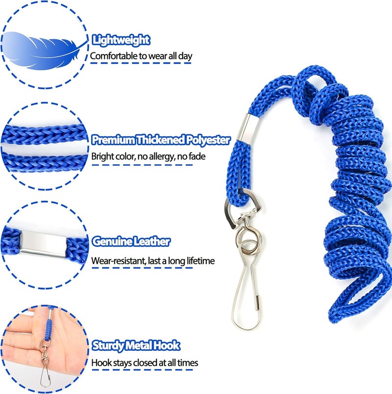 COTODO ID Blue Lanyards Safety Badge Lanyard 36" with Swivel Hook 100 Pack - Image 4