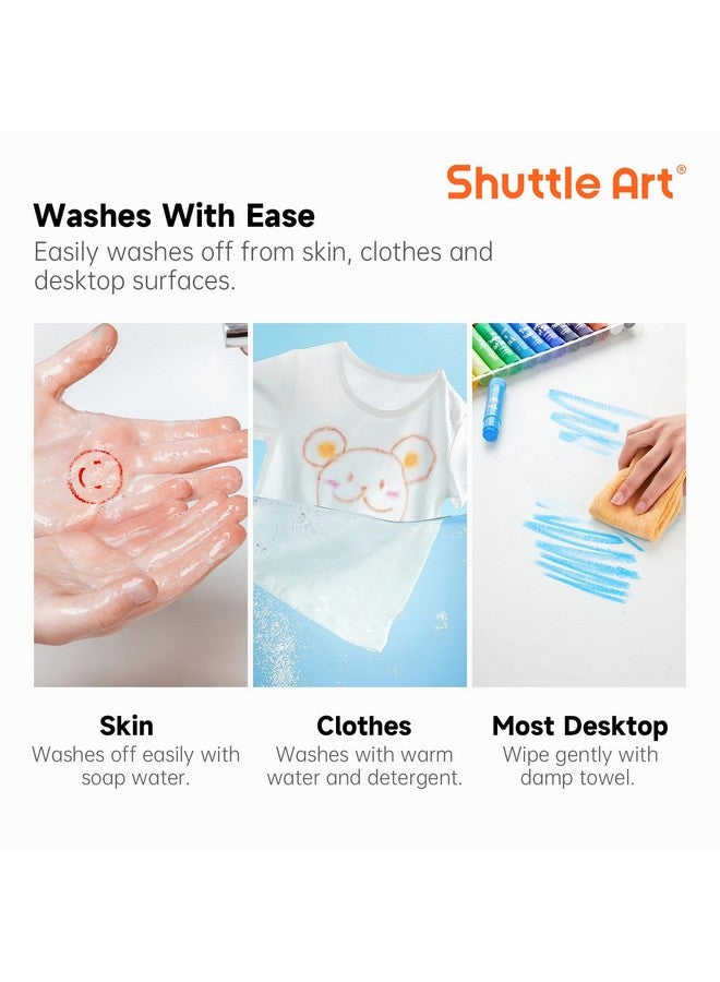 Shuttle Art Tempera Paint Sticks, 15 Colors Solid Tempera Paint for Kids, Super Quick-drying, Washable, Works Great on Paper Wood Glass Ceramic Canvas - Image 5