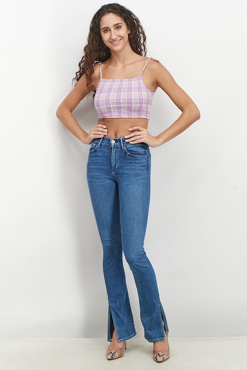 rvca Women Straight Across Sleeveless Textured Top, Purple - Image 3