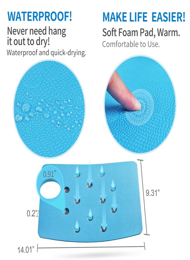 MINIVON Non Slip Mat for Shower Stool, Shower Chair Pad with Adhesive Backing, Waterproof Quick Dry Cushion Anti Skid Uneven Patterns, Cover Shower Bench, Bath Chair, Bathroom Bathtub Shower Seating Mat - Image 3