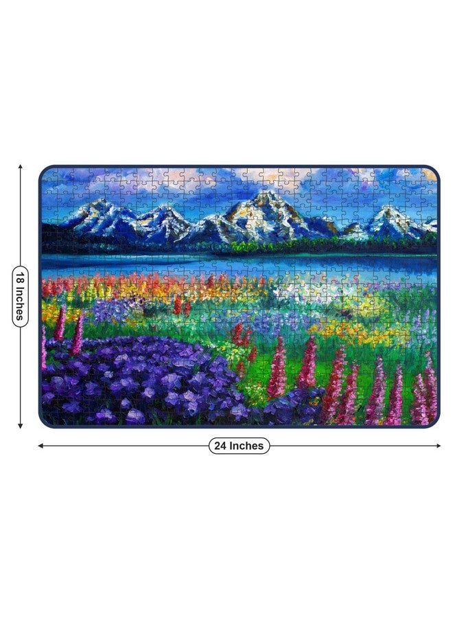 Webby Lavender Field Painting Jigsaw Puzzle, 500 Pieces - Image 5