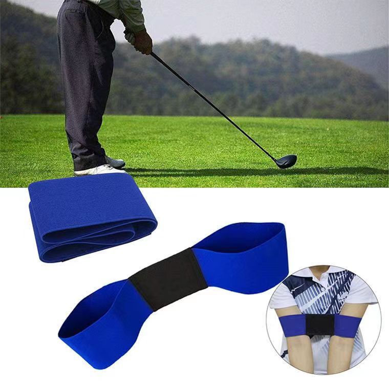 Generic Golf arm correction belt hand action corrector swing posture trainer Blue