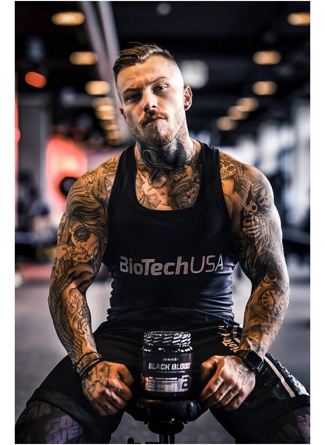 BioTechUSA BioTechUSA Black Blood NOX+ | Pre-Workout Formula | with Caffeine, Creatine, Tyrosine | Sugar-Free | 340 g | Blueberry-Lime  - Image 5