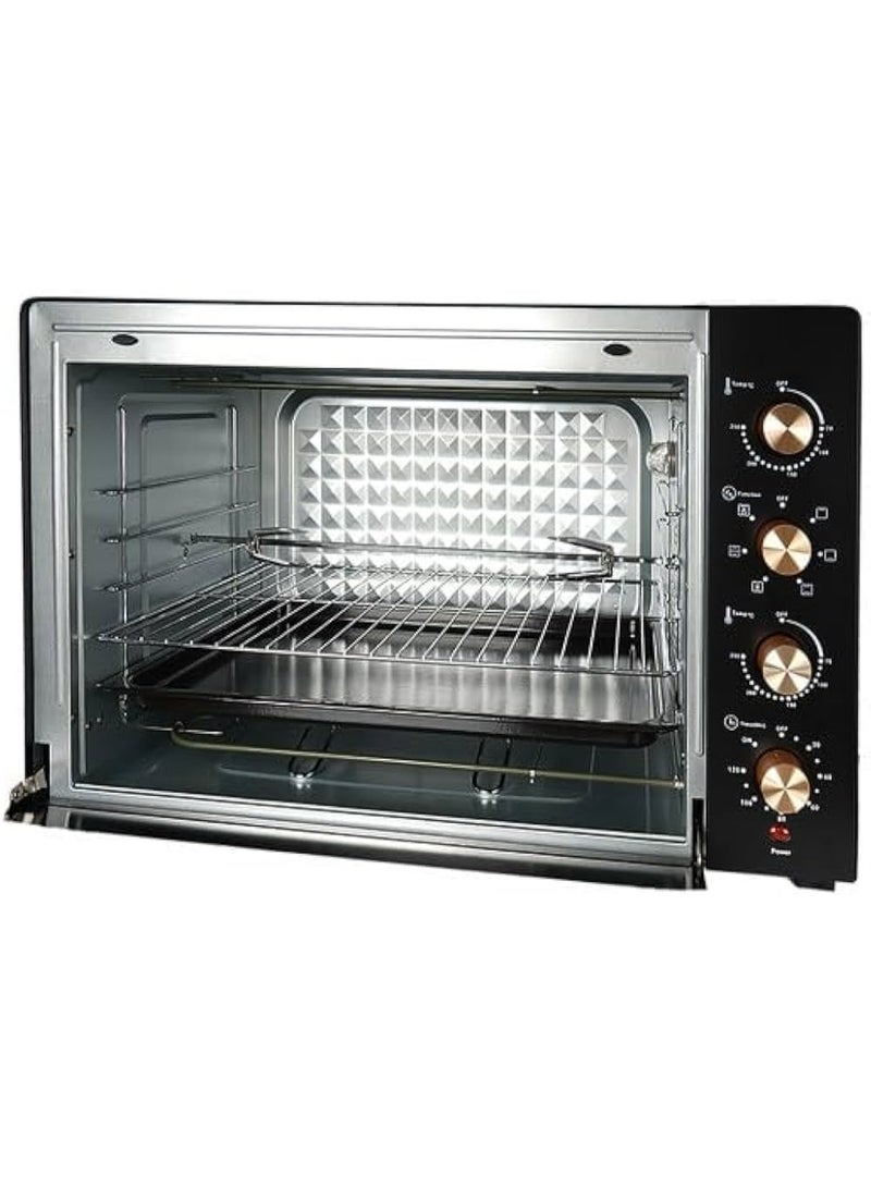 عفرا فرن كهربائي AFRA سعة 45 لتر توستر 1700 واط مع شواية ومصباح فرن، 4 مقابض، صينية، رف، مقبض - Image 3